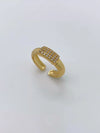 Fashion Jewelry Ring Bracelet Copper Electroplated Micro Set Zircon Geometric