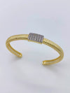 Fashion Jewelry Ring Bracelet Copper Electroplated Micro Set Zircon Geometric