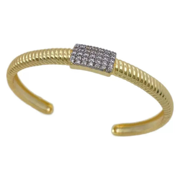 Fashion Jewelry Ring Bracelet Copper Electroplated Micro Set Zircon Geometric