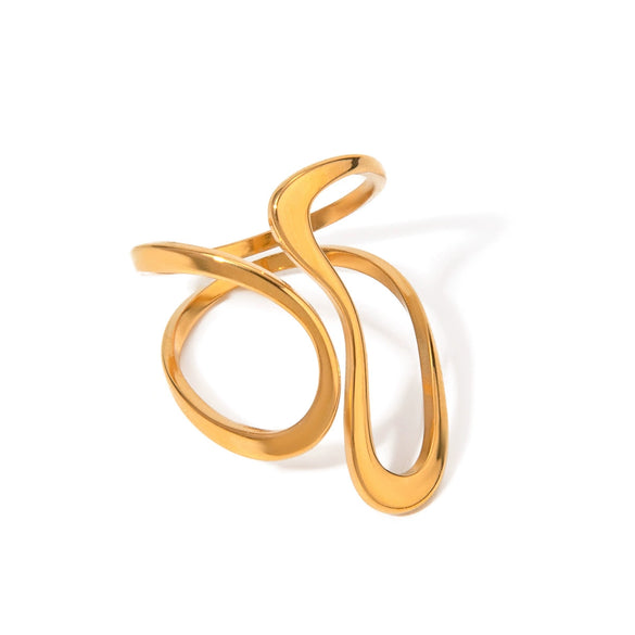 Fashion Jewelry Rings Stainless Steel Geometric Specialshaped Opening Electroplated