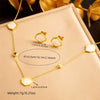 Fashion Jewelry Set Stainless Steel Chain Accessories With Ocean Life Pattern Electroplated For Women
