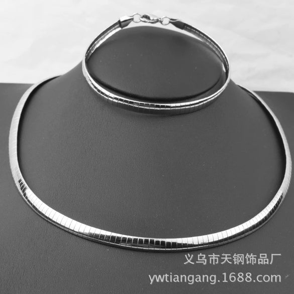 Fashion Jewelry Set Stainless Steel Rhombus Polishing For Ladies