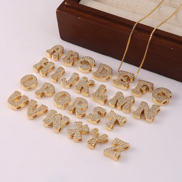 Fashion Jewelry Set With Copper Letters Pendant Electroplated Bracelet And Necklace Accessories