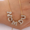 Fashion Jewelry Set With Copper Letters Pendant Electroplated Bracelet And Necklace Accessories