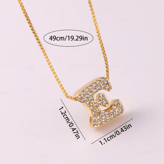 Fashion Jewelry Set With Copper Letters Pendant Electroplated Bracelet And Necklace Accessories