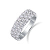 Fashion Jewelry Silver Geometric Moissanite Inlaid Ring For Women
