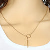 Fashion Jewelry Simple Metal Ring Short Necklace Women's Collarbone Chain Necklace