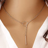 Fashion Jewelry Simple Metal Ring Short Necklace Women's Collarbone Chain Necklace