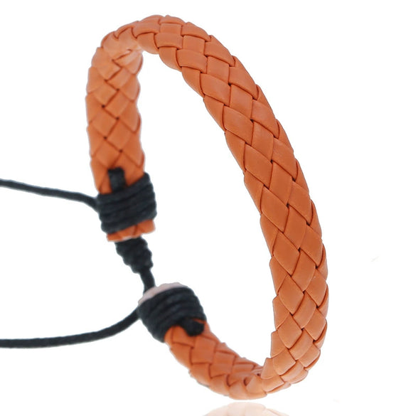 Fashion Jewelry Simple Pull Adjustment Men's And Women's Leather Bracelet Woven Student Hand Rope