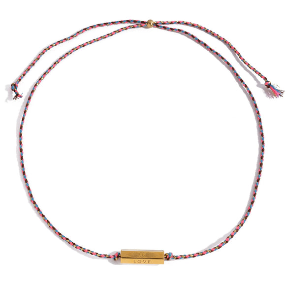 Fashion Jewelry Stainless Steel Bohemian Style Colorful Love Heart Stacked Necklace And Bracelet Electroplating