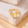Fashion Jewelry Stainless Steel Butterfly Insect Pattern Gold Plated Accessories Necklace Ring Earrings Set