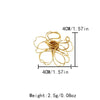 Fashion Jewelry Stainless Steel Flower Ring With Electroplating Design