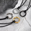 Fashion Jewelry Stainless Steel Geometric Viking Rune Mobius Pendant Necklace For Men