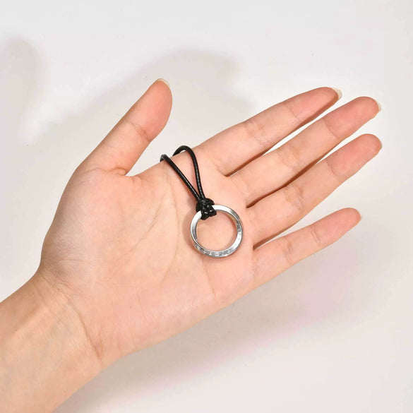 Fashion Jewelry Stainless Steel Geometric Viking Rune Mobius Pendant Necklace For Men