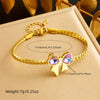 Fashion Jewelry Stainless Steel Goldplated Bow Accessories With Butterfly Dragonfly Insect Pattern For Women