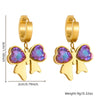 Fashion Jewelry Stainless Steel Goldplated Bow Accessories With Butterfly Dragonfly Insect Pattern For Women