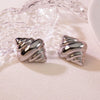 Fashion Jewelry Stainless Steel Ice Cream Shape Cow Horn Stud Conch Earrings For Women Seiko