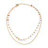 Fashion Jewelry Stainless Steel Malachite Necklace Women Ins Style 18K Gold Plated Electroplating