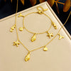 Fashion Jewelry Stainless Steel Marine Life Pendant With Electroplating Starfish Hippocampus Conch Accessories Chain