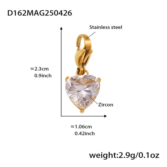 Fashion Jewelry Women's Geometric Stainless Steel 18K Gold Plated Cute Bracelet With Multiaccessories And Super Flash 5A Zircon