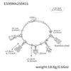 Fashion Jewelry Women's Geometric Stainless Steel 18K Gold Plated Cute Bracelet With Multiaccessories And Super Flash 5A Zircon