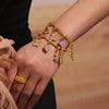 Fashion Jewelry Women's Geometric Stainless Steel 18K Gold Plated Cute Bracelet With Multiaccessories And Super Flash 5A Zircon