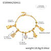 Fashion Jewelry Women's Geometric Stainless Steel 18K Gold Plated Cute Bracelet With Multiaccessories And Super Flash 5A Zircon