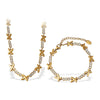 Fashion Jewelry Xshaped 316L Stainless Steel Inlaid With Rhinestone Plated 18K Gold Bracelet For Women