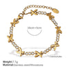 Fashion Jewelry Xshaped 316L Stainless Steel Inlaid With Rhinestone Plated 18K Gold Bracelet For Women