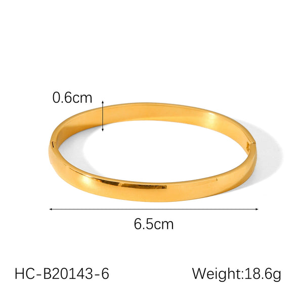 Fashion Joker Stainless Steel Gold Plated Cambered Buckle Bracelet Geometric Style Electroplating