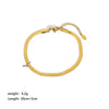 Fashion Joker Stainless Steel 18K Gold Plated Snake Bone Chain Anklet Jewelry For Women With Geometric Pattern