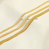 Fashion Joker Stainless Steel 18K Gold Plated Snake Bone Chain Anklet Jewelry For Women With Geometric Pattern
