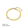 Fashion Joker Stainless Steel 18K Gold Plated Snake Bone Chain Anklet Jewelry For Women With Geometric Pattern