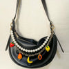 Fashion Key Chain Bag Pendant Copper Stripes For Women
