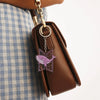 Fashion Keychain Stainless Steel Cartoon Dolphin Pattern Printing Pendant Bag Accessories