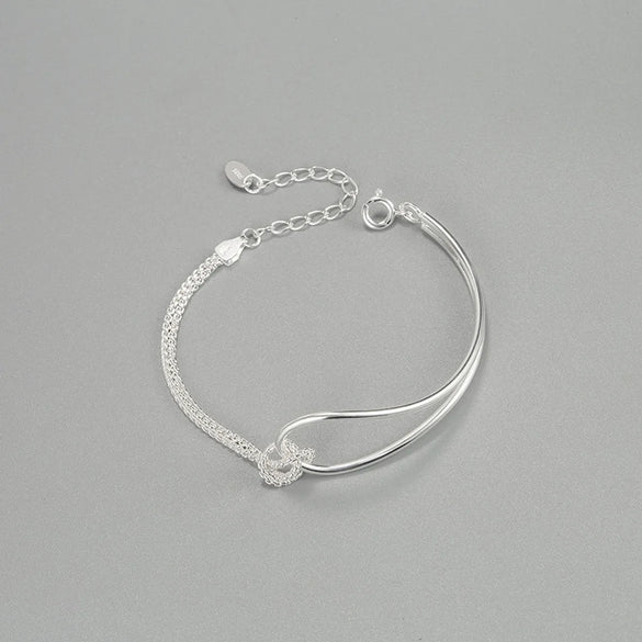 Fashion Knot Silver Bracelets 1 Piece