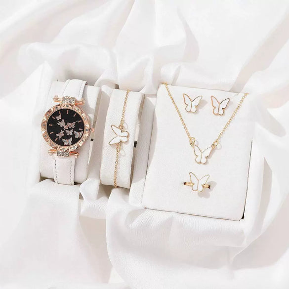 Fashion Ladies Alloy Belt Watch With Round Dial
