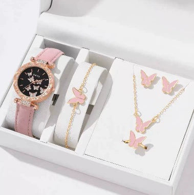 Fashion Ladies Alloy Belt Watch With Round Dial