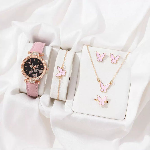 Fashion Ladies Alloy Belt Watch With Round Dial