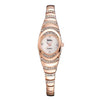 Fashion Ladies Alloy Bracelet Quartz Watch With Oval Dial And Stainless Steel Jewelry Buckle