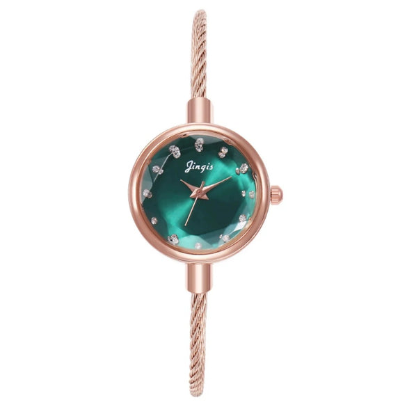 Fashion Ladies Alloy Bracelet Watch With Round Dial