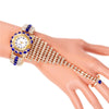 Fashion Ladies Alloy Claw Chain Ring Set Wrist Watch With Round Dial