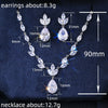 Fashion Ladies Copper Zircon Earrings Necklace With Geometric Pattern And Diamond Design In Light Luxury Style
