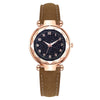 Fashion Ladies Watch Alloy Case Leather Strap Round Dial