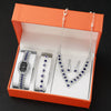 Fashion Ladies Watch Alloy Stainless Steel Round Sapphire Rhinestone Jewelry
