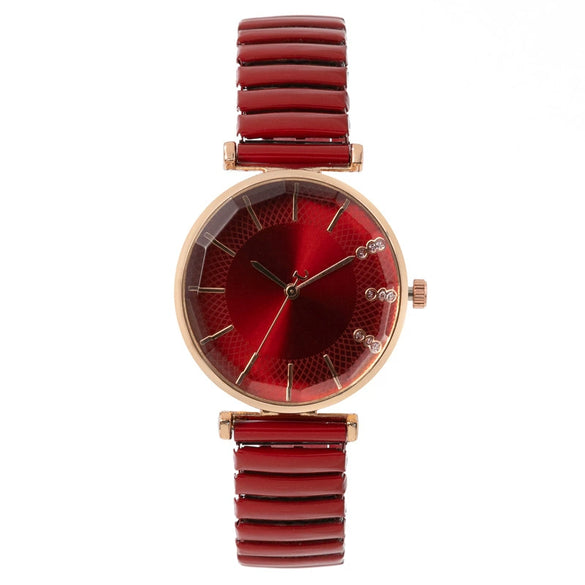 Fashion Ladies Watch Metal Elastic Band Alloy Case Quartz