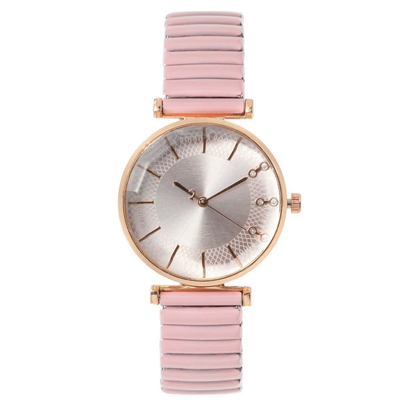 Fashion Ladies Watch Metal Elastic Band Alloy Case Quartz