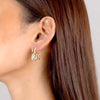 Fashion Leaf Copper Inlay Rhinestones Drop Earrings 1 Pair