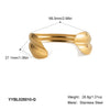 Fashion Leaf Geometry Stainless Steel Bracelet With Pvd Furnace Vacuum Real Gold Plating For Women