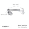 Fashion Leaf Geometry Stainless Steel Bracelet With Pvd Furnace Vacuum Real Gold Plating For Women